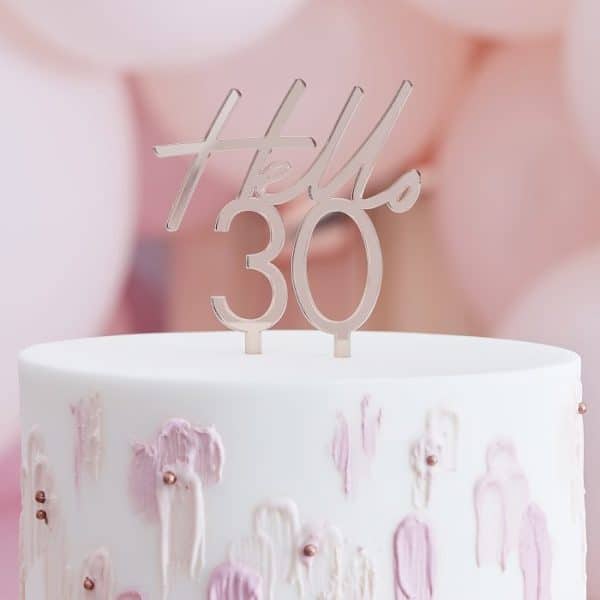 "HELLO 30" KÖKUTOPPUR ROSEGOLD - Image 2