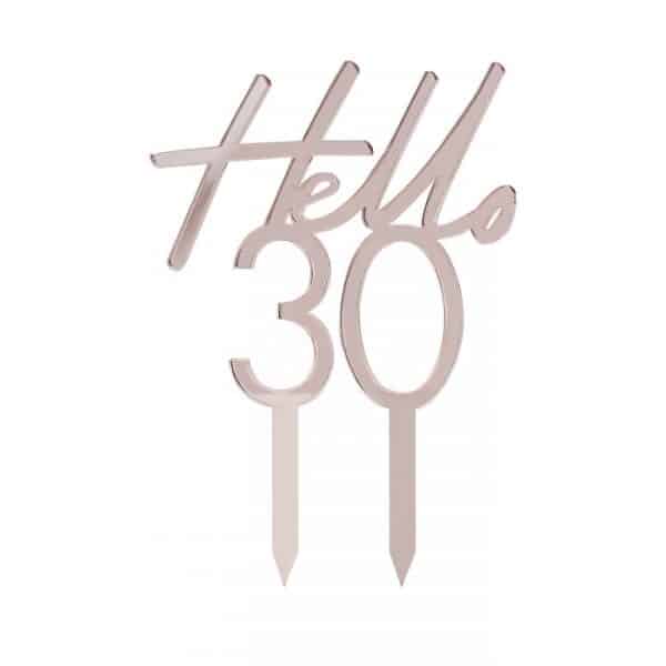 "HELLO 30" KÖKUTOPPUR ROSEGOLD