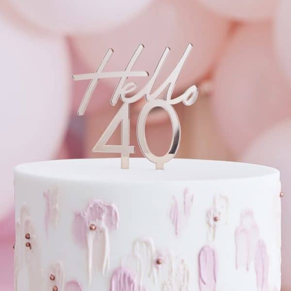 "40 HELLO" KÖKUTOPPUR ROSEGOLD - Image 2