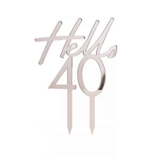 "40 HELLO" KÖKUTOPPUR ROSEGOLD