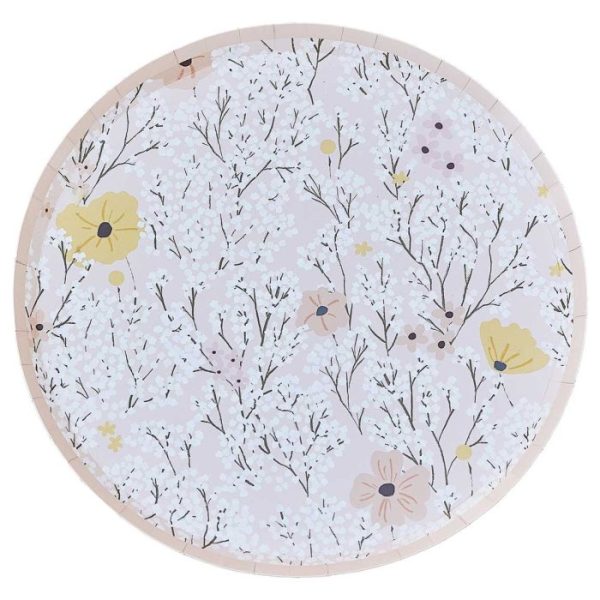 PASTEL FLORAL DISKAR - 8 STK
